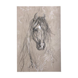 Sketch of animal VII (Horse) by Mercana Studio a Hand Embellished Textured Canvas from Mercana - Luna Furniture