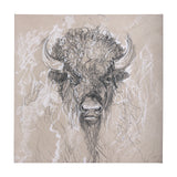 Sketch of animal IX (Bison) by Mercana Studio a Hand Embellished Textured Canvas from Mercana - Luna Furniture