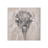 Sketch of animal IX (Bison) by Mercana Studio a Hand Embellished Textured Canvas from Mercana - Luna Furniture