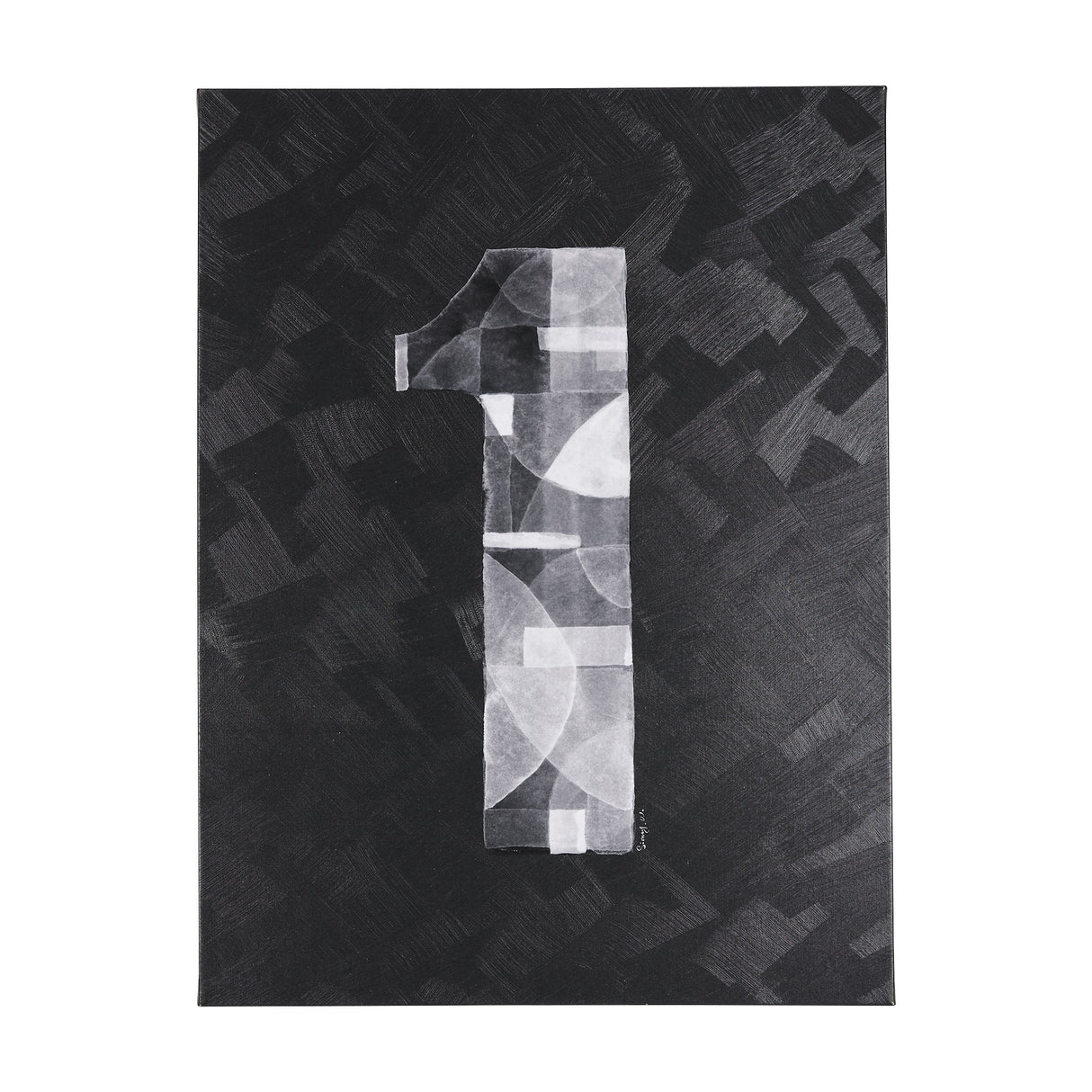 Numbers I by Mercana Studio a Hand Embellished Textured Canvas from Mercana - Luna Furniture