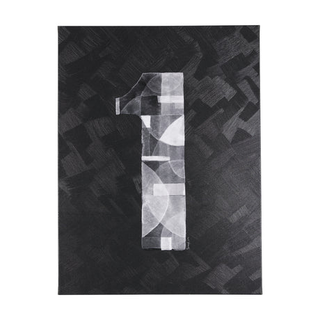 Numbers I by Mercana Studio a Hand Embellished Textured Canvas from Mercana - Luna Furniture