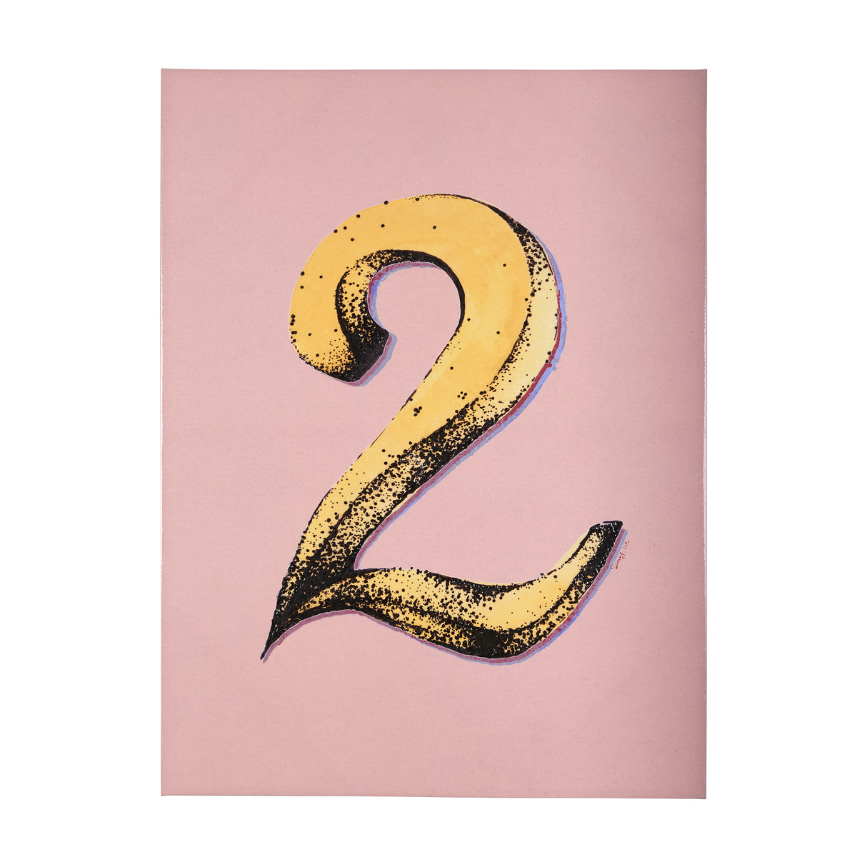 Numbers II by Mercana Studio a Hand Embellished Textured Canvas from Mercana - Luna Furniture