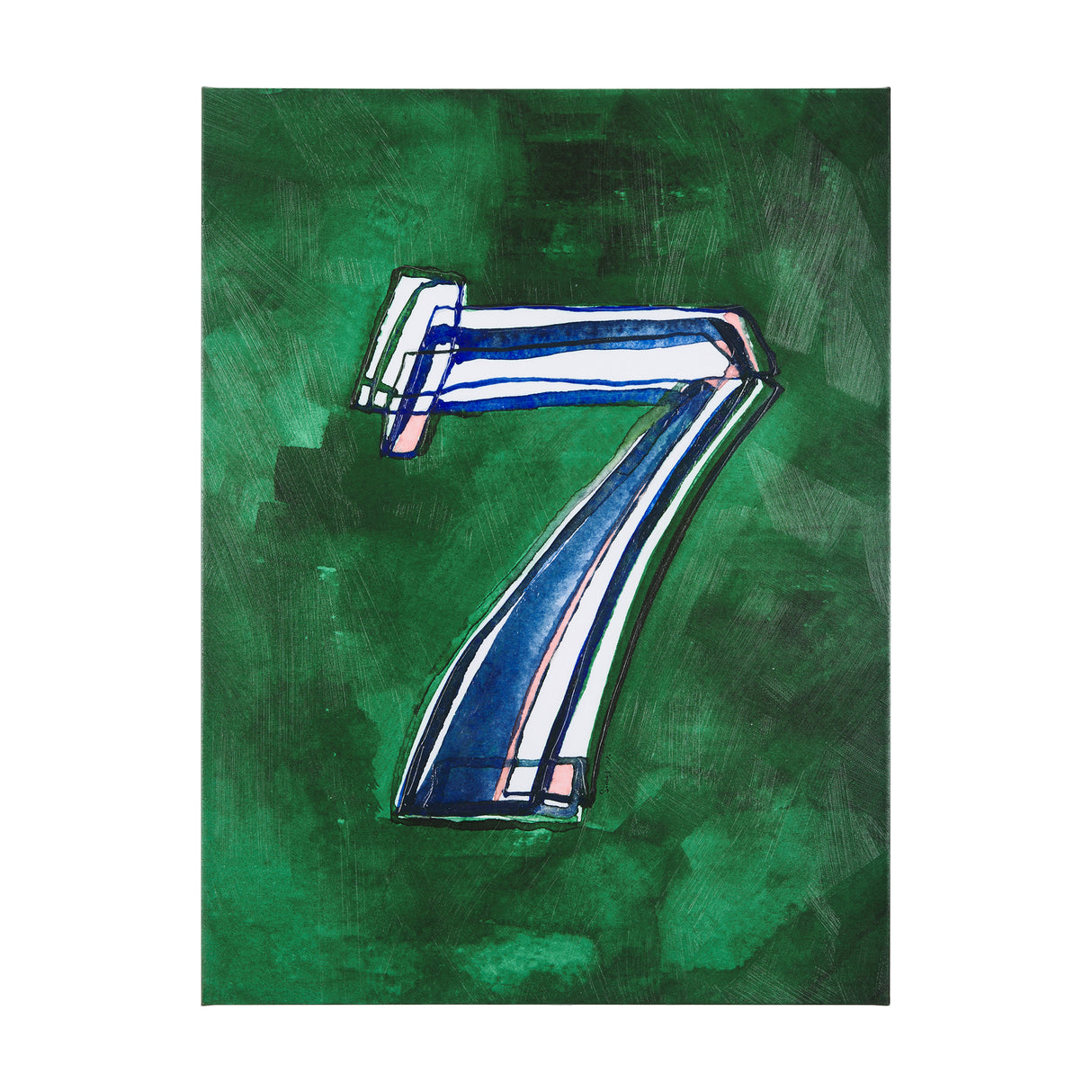 Numbers VII by Mercana Studio a Hand Embellished Textured Canvas from Mercana - Luna Furniture