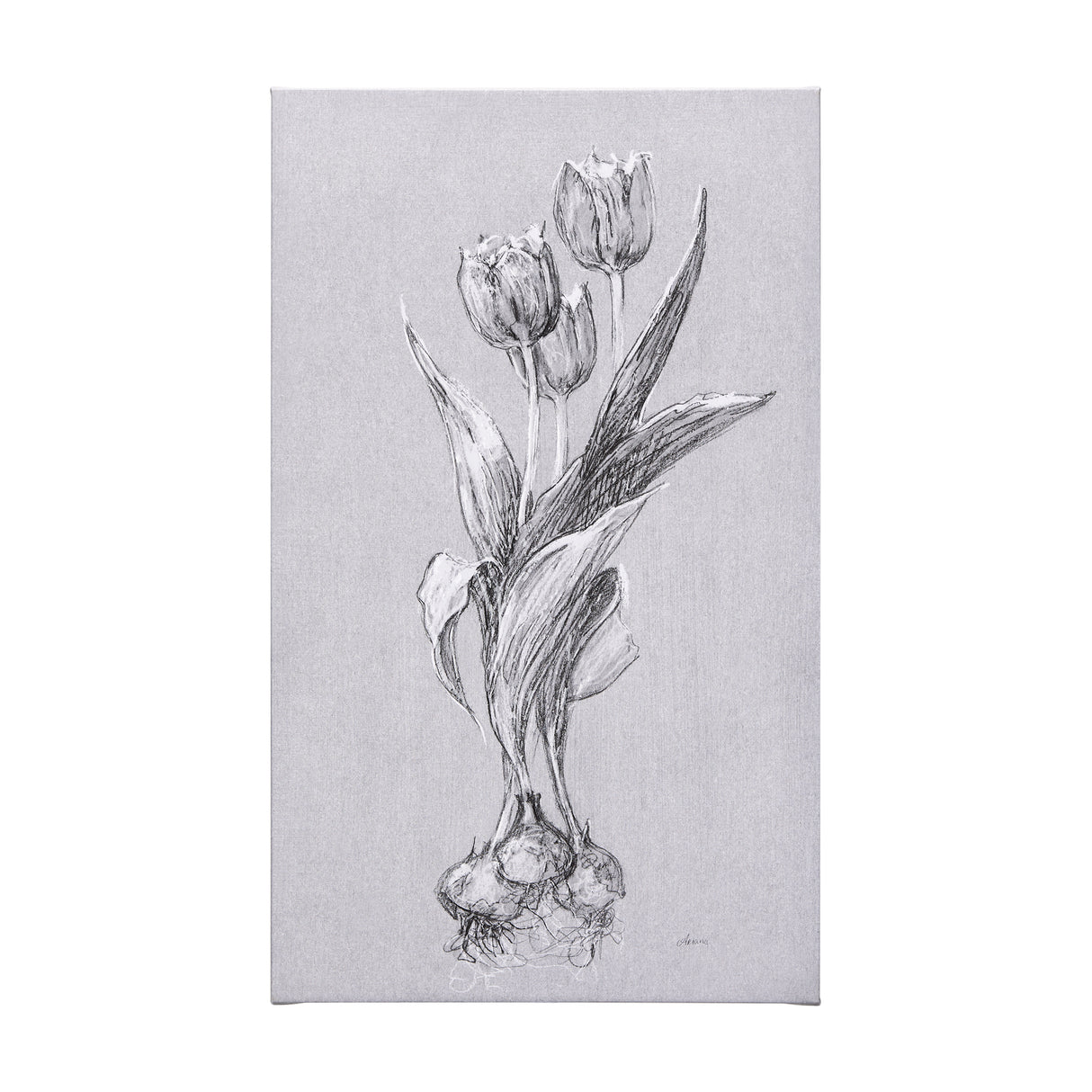 Botanical sketches I (Grey) by Mercana Studio a Hand Embellished Textured Canvas from Mercana - Luna Furniture