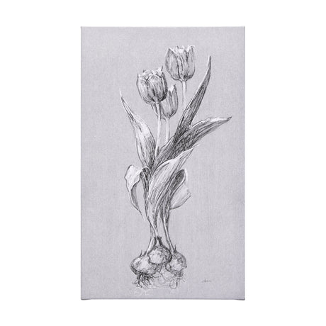 Botanical sketches I (Grey) by Mercana Studio a Hand Embellished Textured Canvas from Mercana - Luna Furniture