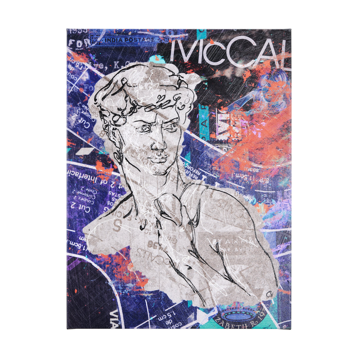 Graffiti sculpture III by Mercana Studio a Hand Embellished Textured Canvas from Mercana - Luna Furniture