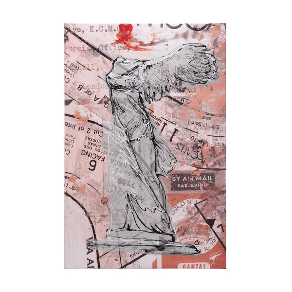 Graffiti Sculpture IV by Mercana Studio a Hand Embellished Textured Canvas