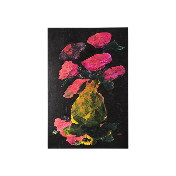 Midnight Flower I by Mercana Studio a Hand Embellished Textured Canvas