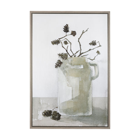 Earthenware by Mercana Studio a Hand Embellished Textured Framed Canvas from Mercana - Luna Furniture