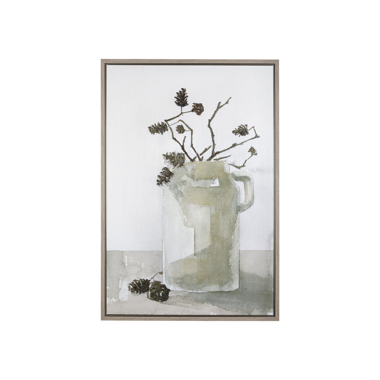 Earthenware Jug (20 x 30) a Hand Embellished Textured Framed Canvas from Mercana - Luna Furniture