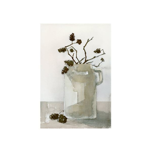 Earthenware by Mercana Studio a Hand Embellished Textured Canvas