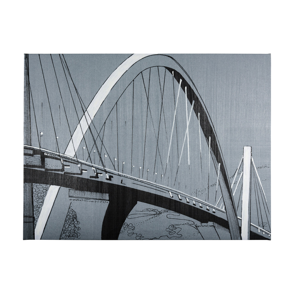 Bridge I by Mercana Studio a Hand Embellished Textured Canvas from Mercana - Luna Furniture