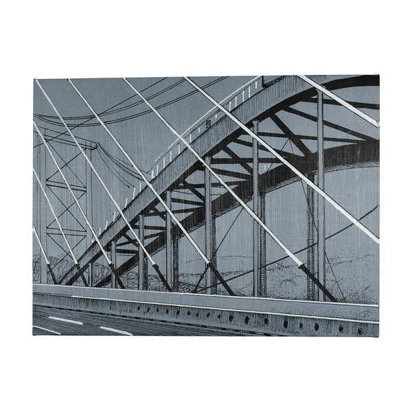 Bridge II by Mercana Studio a Hand Embellished Textured Canvas