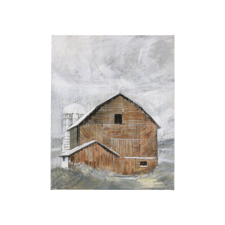 Old Barn I by Mercana Studio a Hand Embellished Textured Canvas from Mercana - Luna Furniture