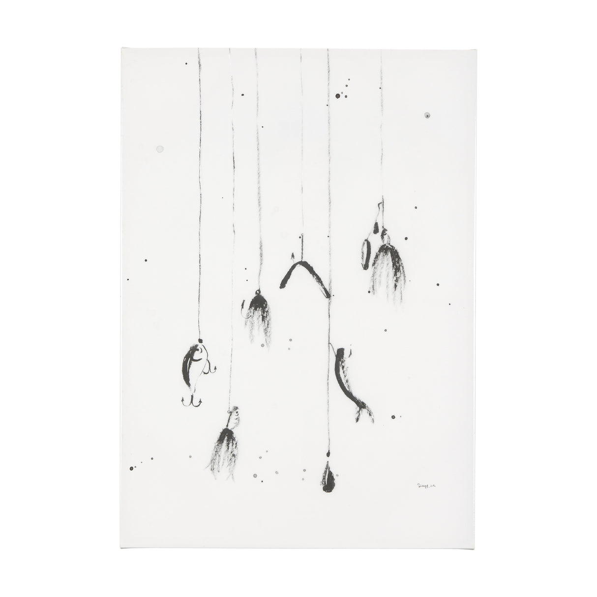 Fishing Lure by Mercana Studio a Hand Embellished Textured Canvas from Mercana - Luna Furniture