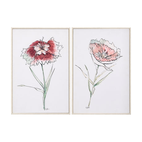 Dianthus I by Mercana Studio a Hand Embellished Textured Framed Art Print from Mercana - Luna Furniture