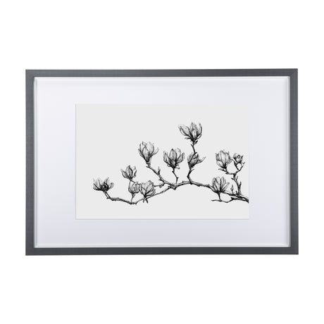 Magnolia II by Mercana Studio a Hand Embellished Textured Framed Art Print Matted under Glass from Mercana - Luna Furniture