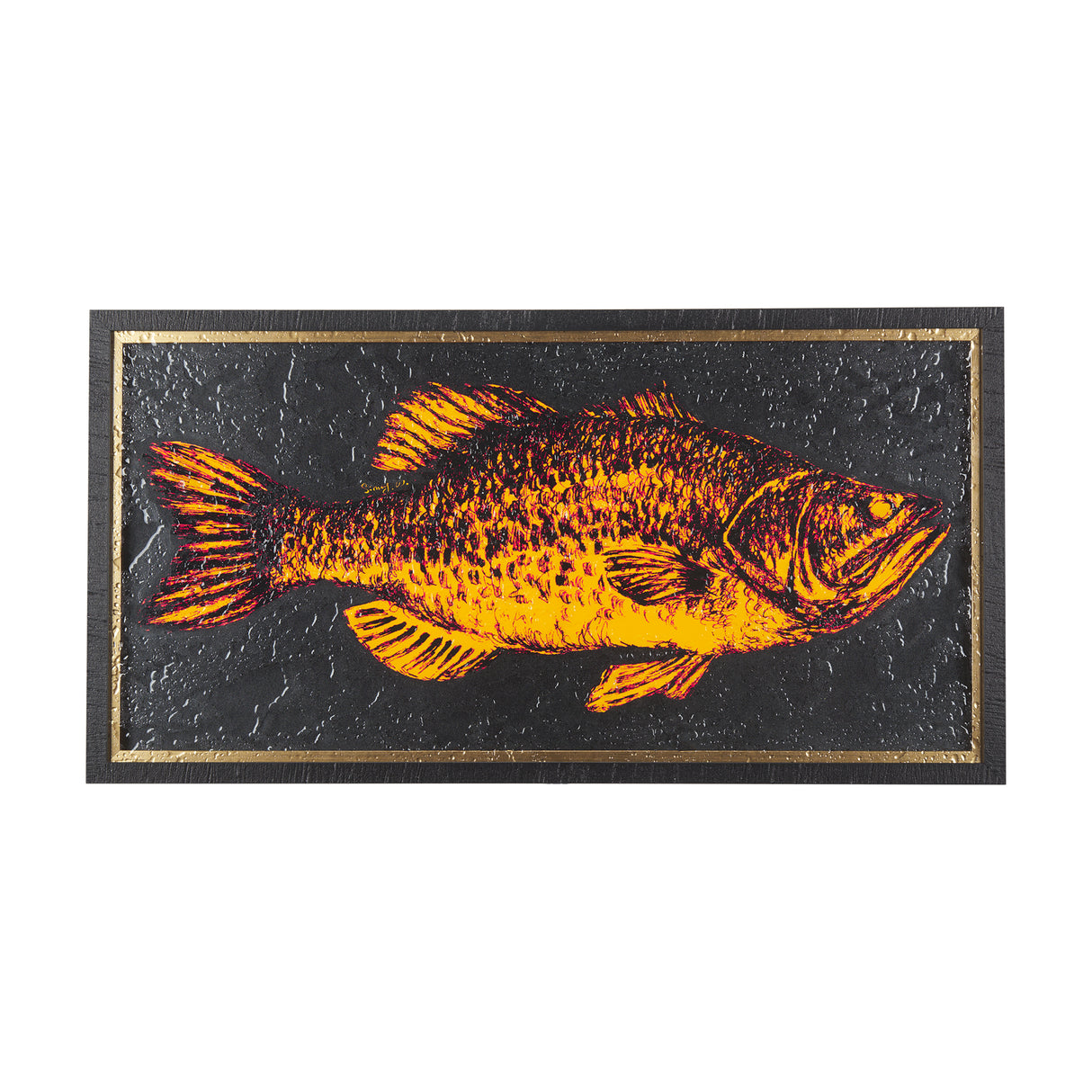 Largemouth Bass Orange by Mercana Studio a Hand Embellished Textured Framed Art Print from Mercana - Luna Furniture