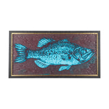 Largemouth Bass Turquoise by Mercana Studio a Hand Embellished Textured Framed Art Print from Mercana - Luna Furniture