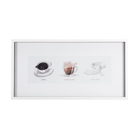 Coffee Cat by Mercana Studio a Framed Art Print Matted under Glass from Mercana - Luna Furniture