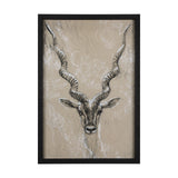 Sketch of Animal III (Antelope) Mercana Studio Hand Embellished Framed Art Print Matted under Glass from Mercana - Luna Furniture