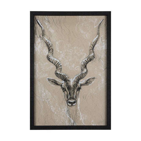 Sketch of Animal III (Antelope) Mercana Studio Hand Embellished Framed Art Print Matted under Glass from Mercana - Luna Furniture
