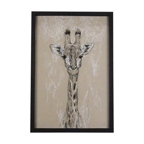 Sketch of Animal IV (Giraffe) by Mercana Studio Hand Embelished Framed Art Print Matted under Glass from Mercana - Luna Furniture