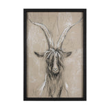 Sketch of Animal V (Goat) by Mercana Studio Hand Embellished Framed Art Print Matted under Glass from Mercana - Luna Furniture