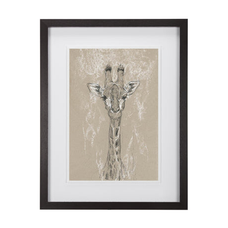 Sketch of Animal IV (Giraffe) by Mercana Studio Hand Embellished Framed Art Print Matted under Glass from Mercana - Luna Furniture