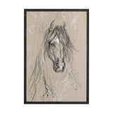 Sketch of Animal VII (Horse) by Mercana Studio a Hand Embellished Textured Framed Art Print from Mercana - Luna Furniture