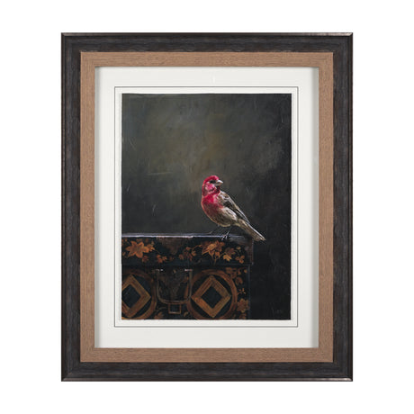 Graceful Poise I (House Finch) by Mercana Studio a Hand Embellished Framed Art Print Matted under Gl from Mercana - Luna Furniture