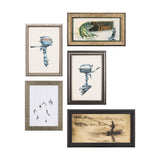 Fishing Lure by Mercana Studio a Hand Embellished Textured Framed Art Print from Mercana - Luna Furniture