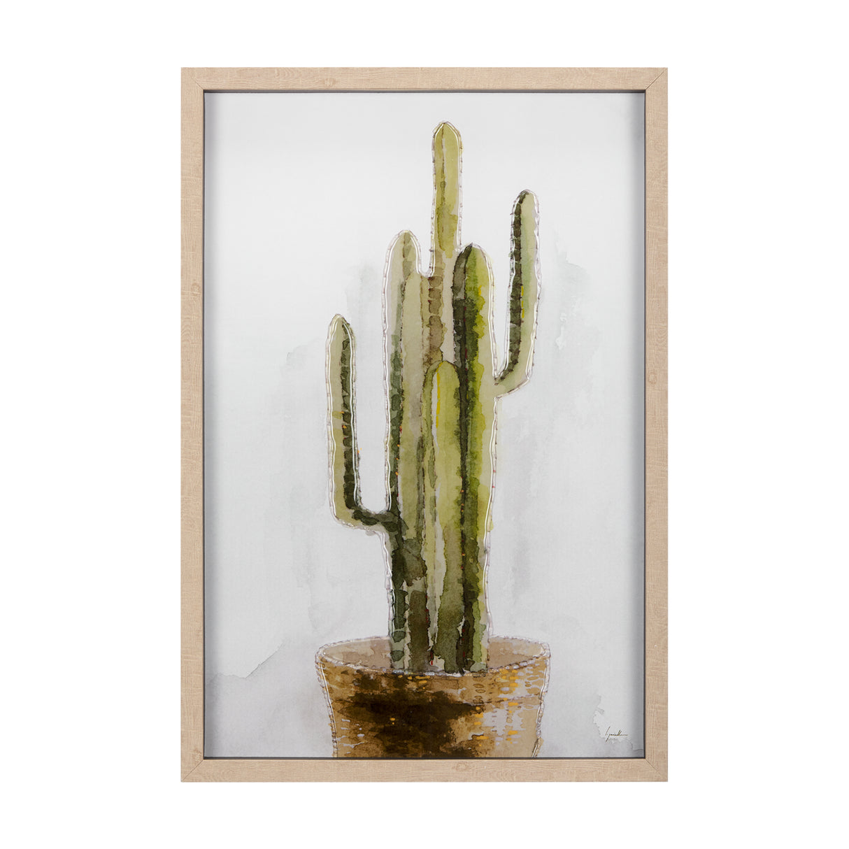 Arid Solitude II by Mercana Studio a Hand Embellished Textured Framed Art Print Matted under Glass from Mercana - Luna Furniture