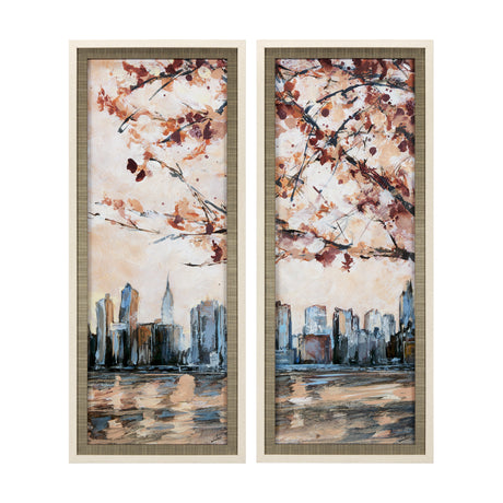 City Sunset by Mercana Studio a Hand Embellished Textured Framed Art Print Matted under Glass from Mercana - Luna Furniture