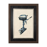 Vintage Motor II by Mercana Studio a Hand Embellished Textured Framed Art Print from Mercana - Luna Furniture
