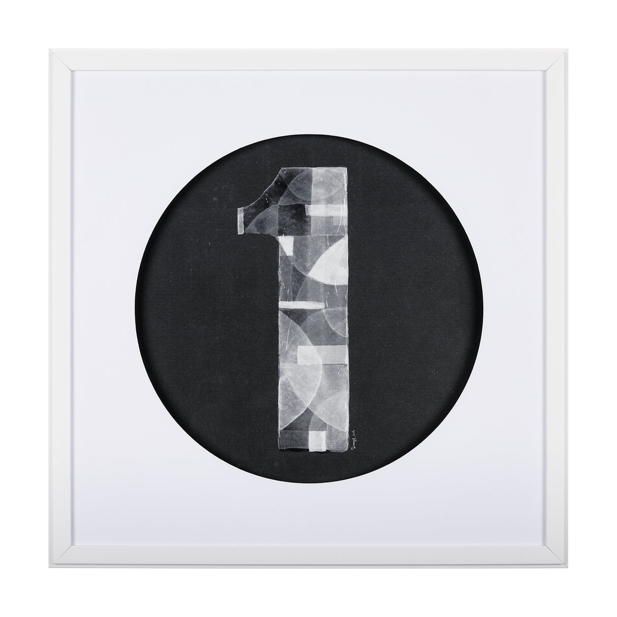 Numbers I by Mercana Studio a Hand Embellished Textured Framed Art Print Matted under Glass from Mercana - Luna Furniture