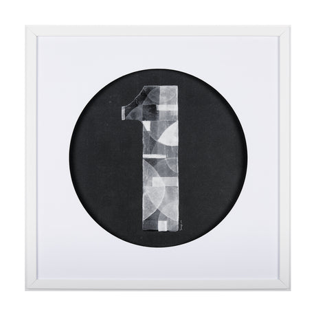 Numbers I by Mercana Studio a Hand Embellished Textured Framed Art Print Matted under Glass from Mercana - Luna Furniture