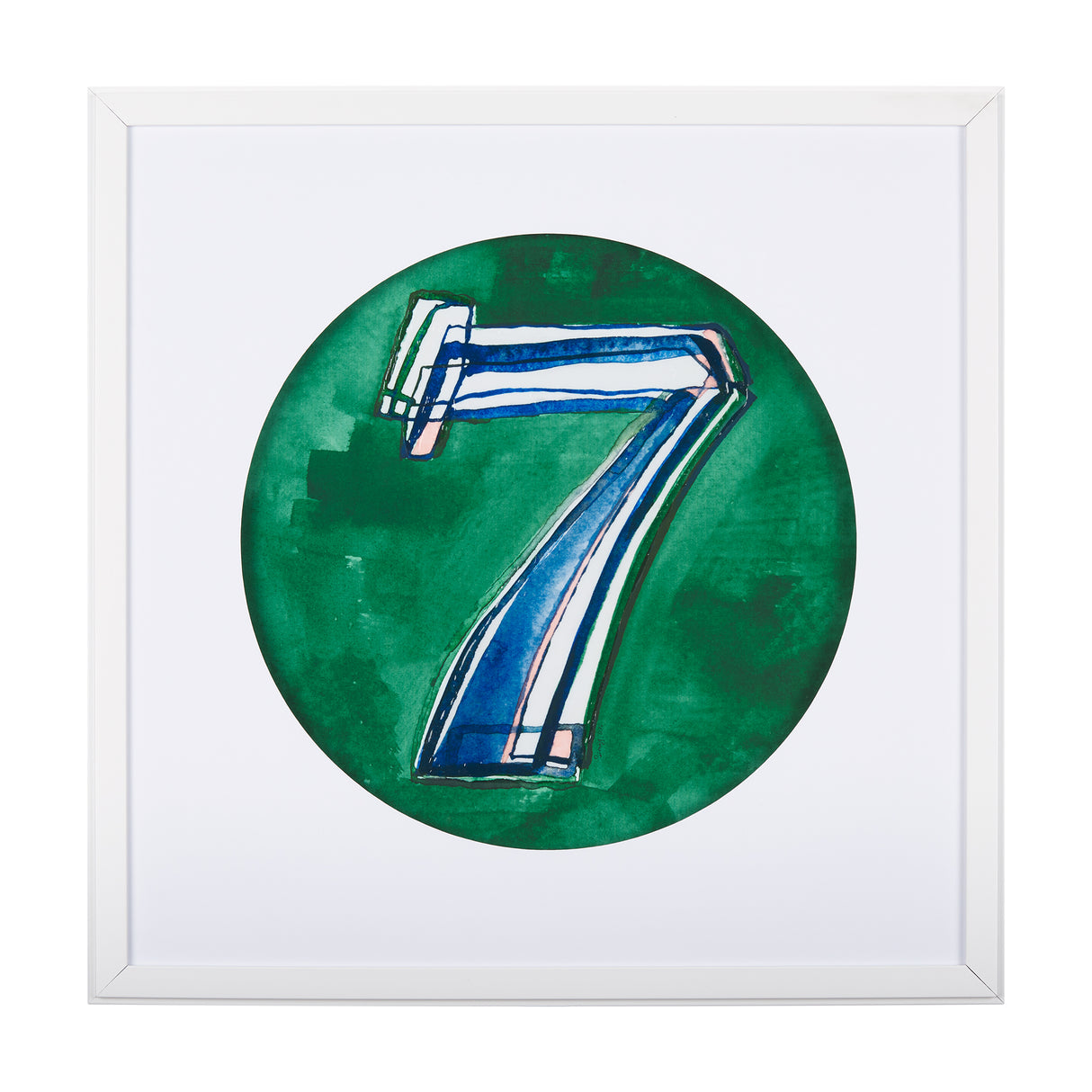 Numbers VII by Mercana Studio a Hand Embellished Textured Framed Art Print Matted under Glass from Mercana - Luna Furniture