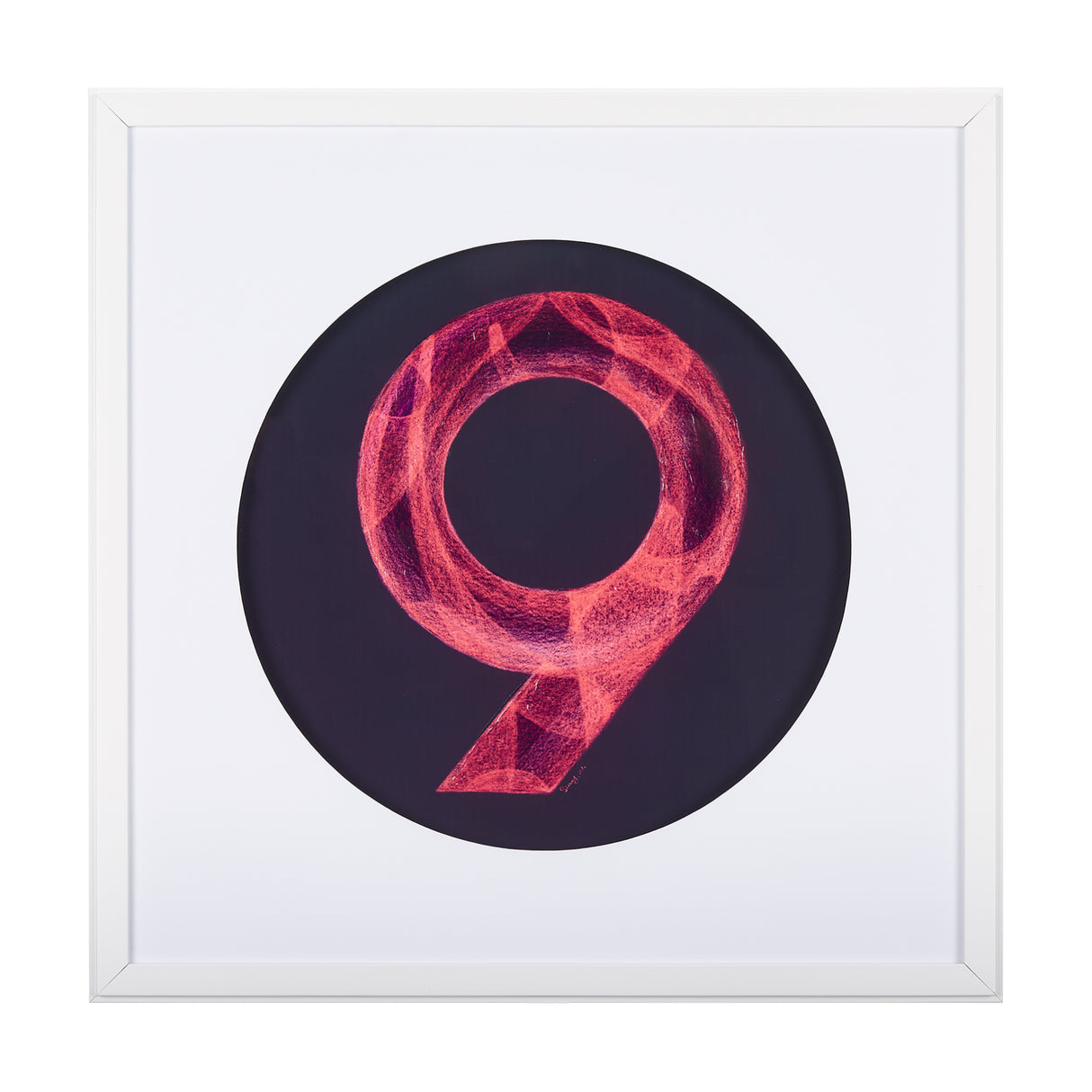 Numbers IX by Mercana Studio a Hand Embellished Textured Framed Art Print Matted under Glass from Mercana - Luna Furniture