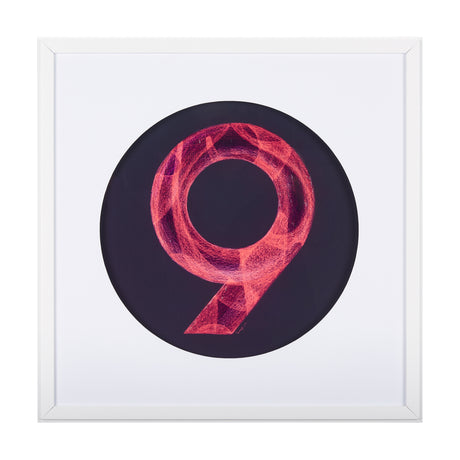 Numbers IX by Mercana Studio a Hand Embellished Textured Framed Art Print Matted under Glass from Mercana - Luna Furniture