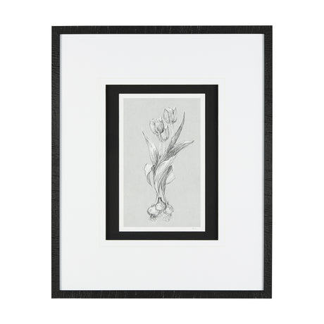 Botanical sketches I (Grey) by Mercana Studio Hand Embellished Framed Art Print Matted under Glass from Mercana - Luna Furniture