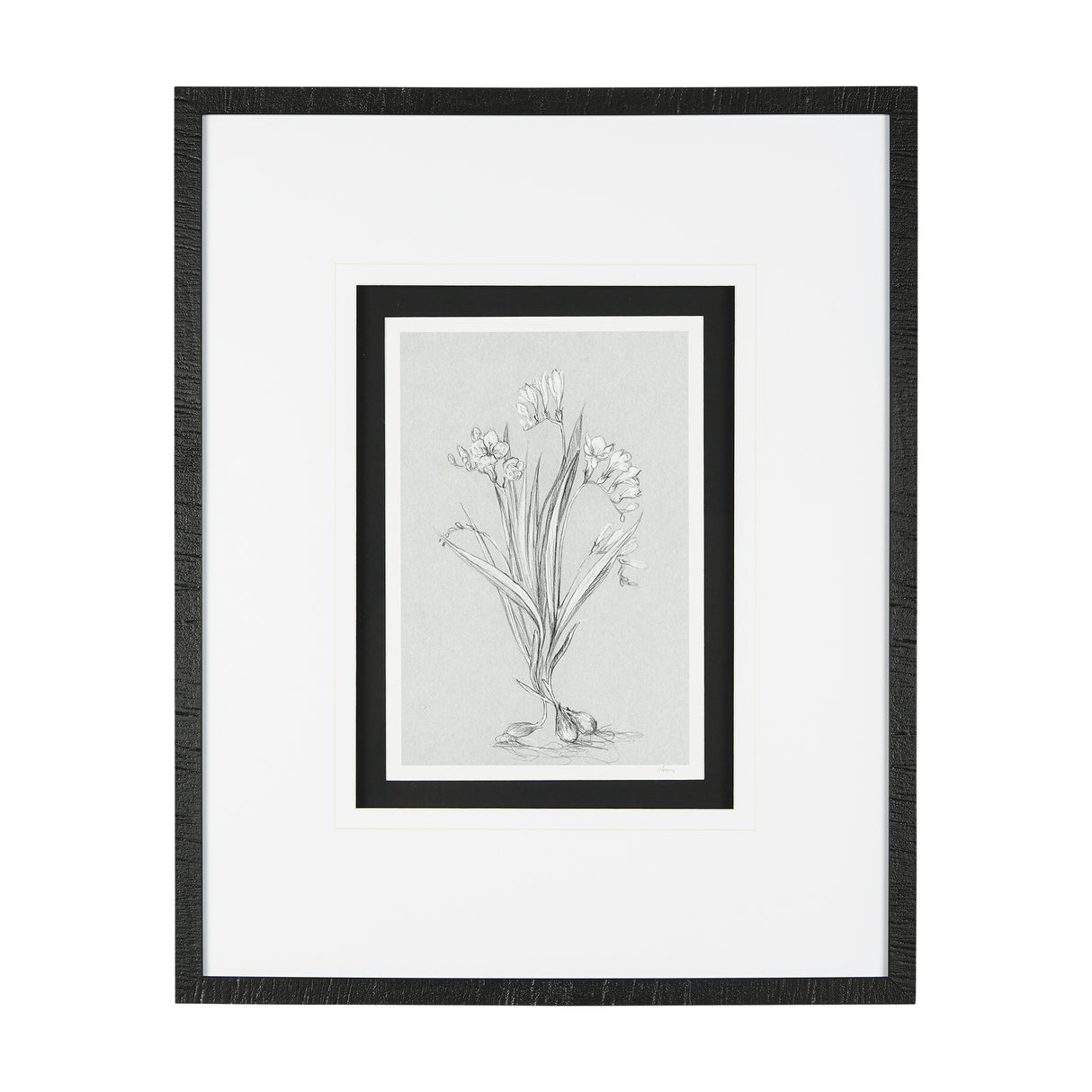 Botanical sketches III (Grey) by Mercana Studio Hand Embellished Framed Art Print Matted under Glass from Mercana - Luna Furniture
