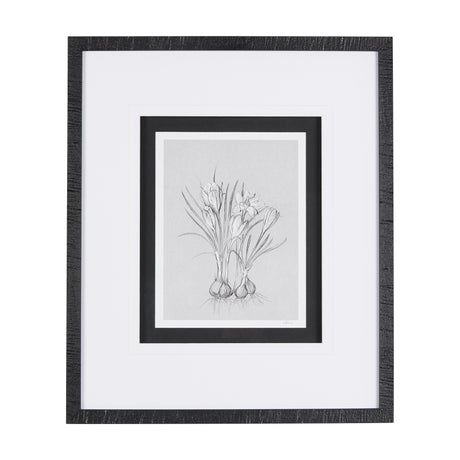 Botanical sketches V (Grey) by Mercana Studio Hand Embellished Framed Art Print Matted under Glass from Mercana - Luna Furniture