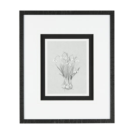Botanical sketches VI (Grey) by Mercana Studio Hand Embellished Framed Art Print Matted under Glass from Mercana - Luna Furniture