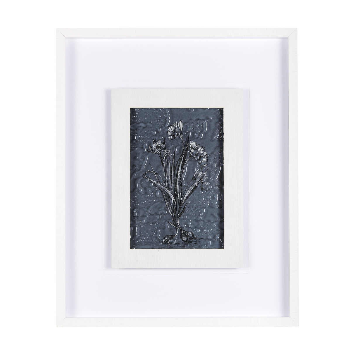 Botanical sketches III (Blue) by Mercana Studio Hand Embellished Framed Art Print Matted under Glass from Mercana - Luna Furniture