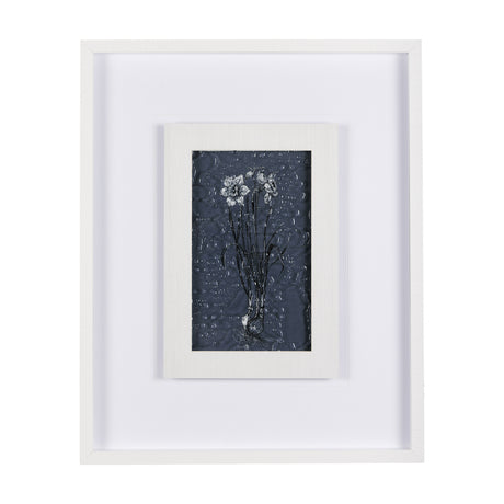 Botanical sketches II (Blue) by Mercana Studio Hand Embellished Framed Art Print Matted under Glass from Mercana - Luna Furniture
