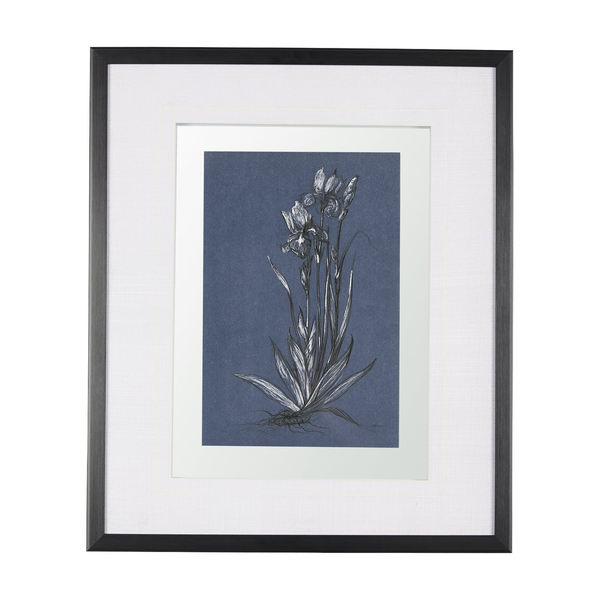 Botanical sketches IV (Blue) by Mercana Studio Hand Embellished Framed Art Print Matted under Glass from Mercana - Luna Furniture