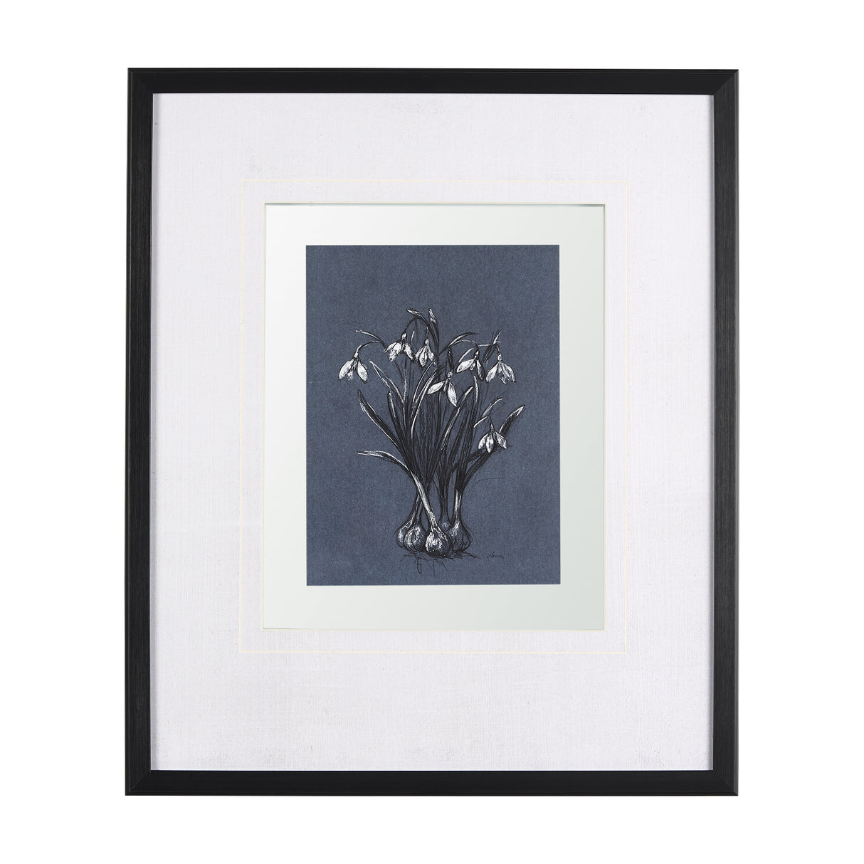 Botanical sketchesVI (Blue) by Mercana Studio Hand Embellished Framed Art Print Matted under Glass from Mercana - Luna Furniture