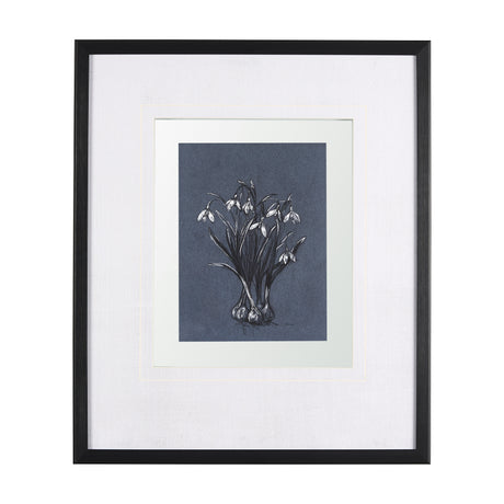 Botanical sketchesVI (Blue) by Mercana Studio Hand Embellished Framed Art Print Matted under Glass from Mercana - Luna Furniture