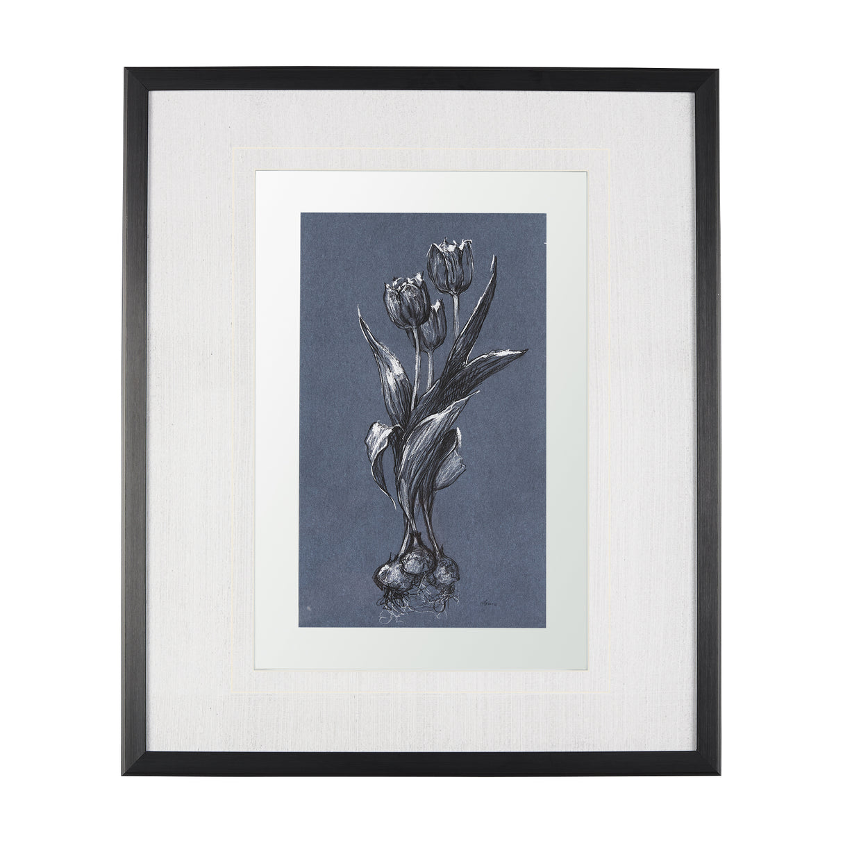 Botanical sketches I (Blue) by Mercana Studio Hand Embellished Framed Art Print Matted under Glass from Mercana - Luna Furniture